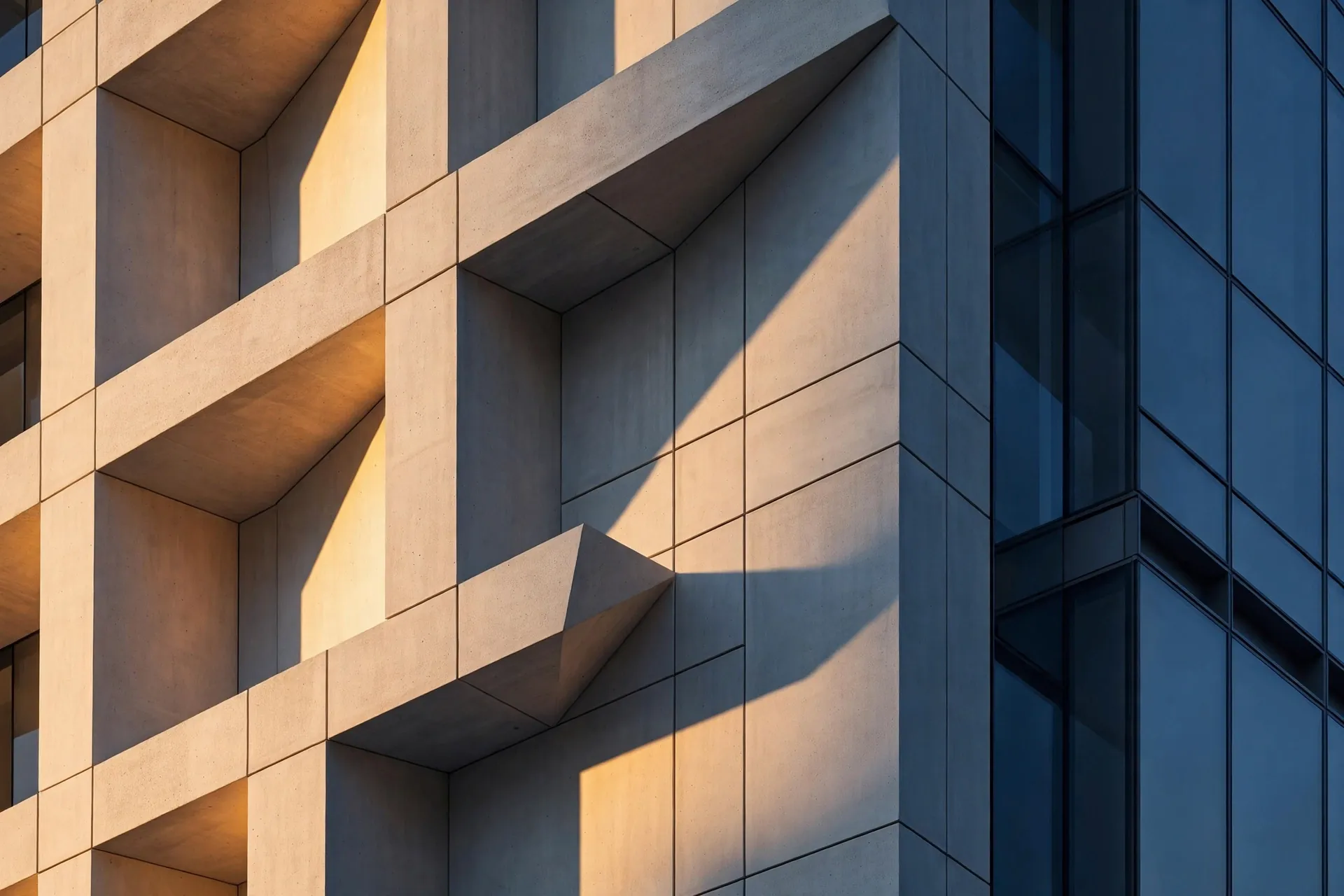 Architectural detail with dramatic light, representing strategic precision