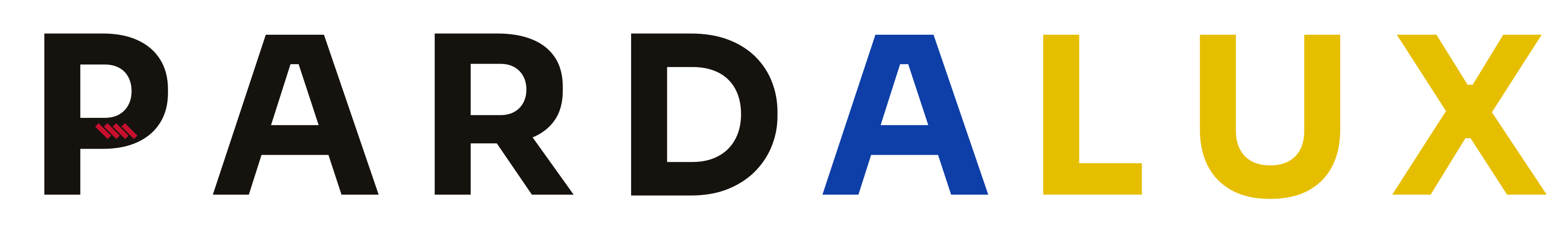 The approved Pardalux wordmark, light primary version